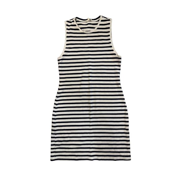 Aritzia Wilfred Free Seymour Dress | Black & Navy Striped | Size Large - Picture 2 of 8